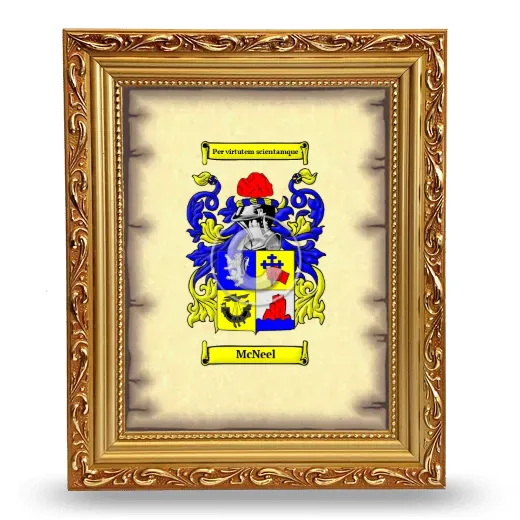 McNeel Coat of Arms Framed - Gold