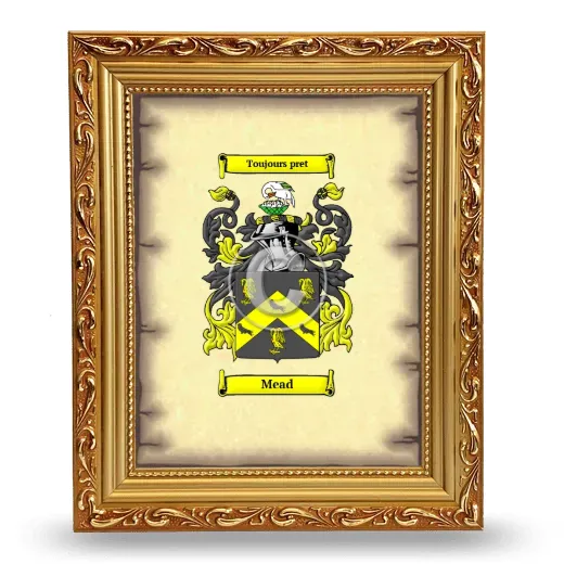 Mead Coat of Arms Framed - Gold