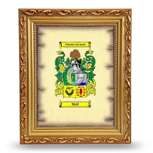 Meil Coat of Arms Framed - Gold