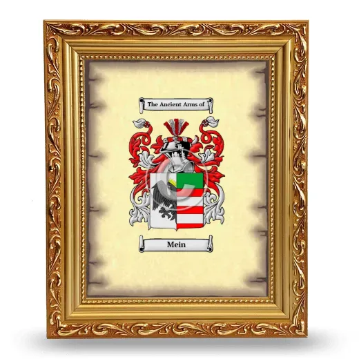 Mein Coat of Arms Framed - Gold