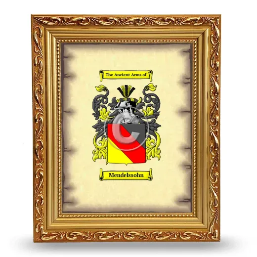 Mendelssohn Coat of Arms Framed - Gold