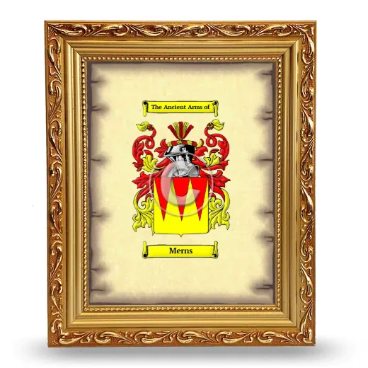 Merns Coat of Arms Framed - Gold