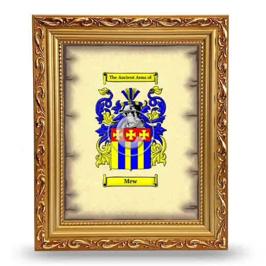 Mew Coat of Arms Framed - Gold