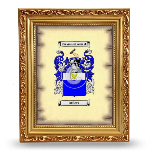 Milors Coat of Arms Framed - Gold