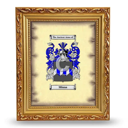 Minna Coat of Arms Framed - Gold