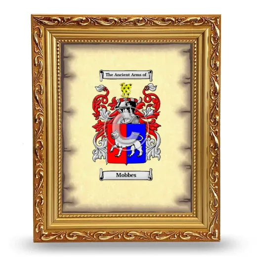 Mobbes Coat of Arms Framed - Gold