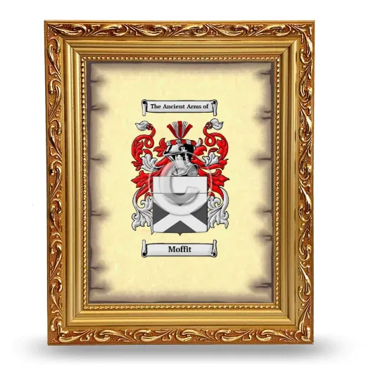 Moffit Coat of Arms Framed - Gold