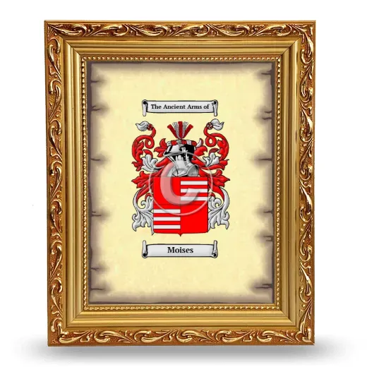 Moises Coat of Arms Framed - Gold