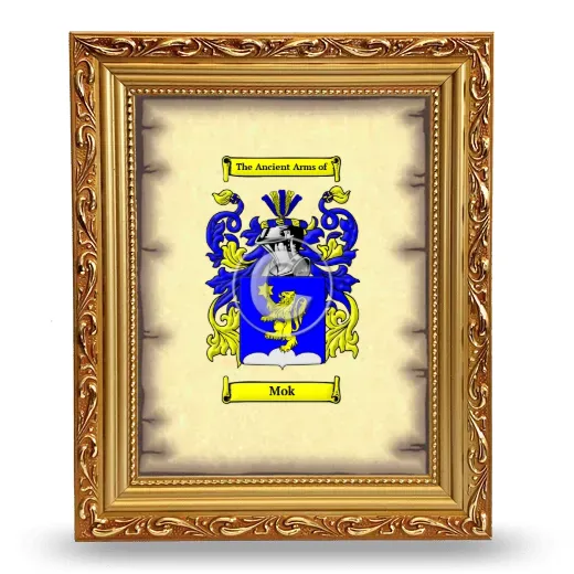 Mok Coat of Arms Framed - Gold