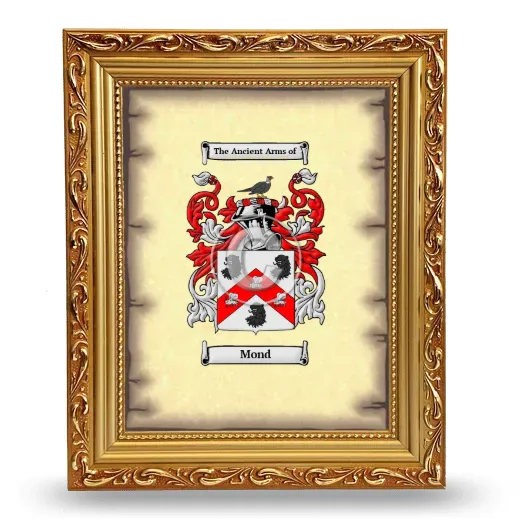 Mond Coat of Arms Framed - Gold