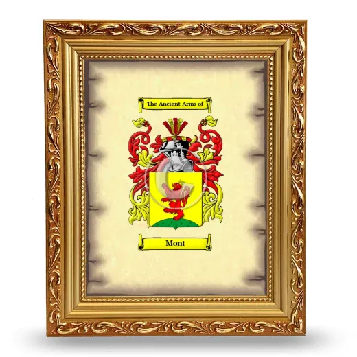 Mont Coat of Arms Framed - Gold