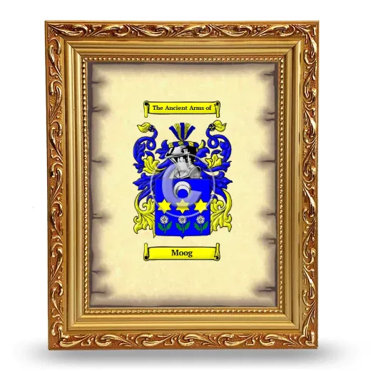 Moog Coat of Arms Framed - Gold