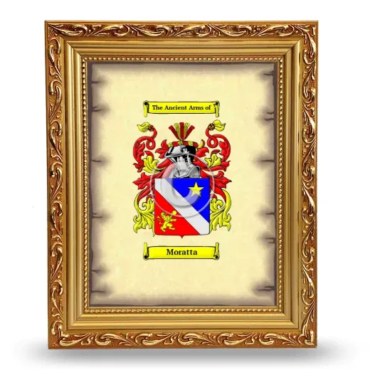 Moratta Coat of Arms Framed - Gold