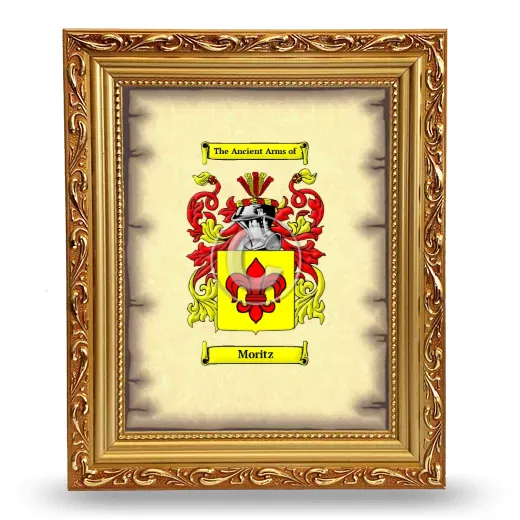 Moritz Coat of Arms Framed - Gold