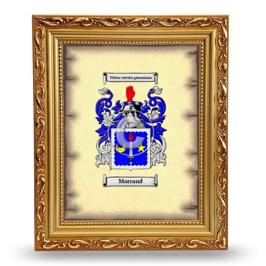 Morrand Coat of Arms Framed - Gold