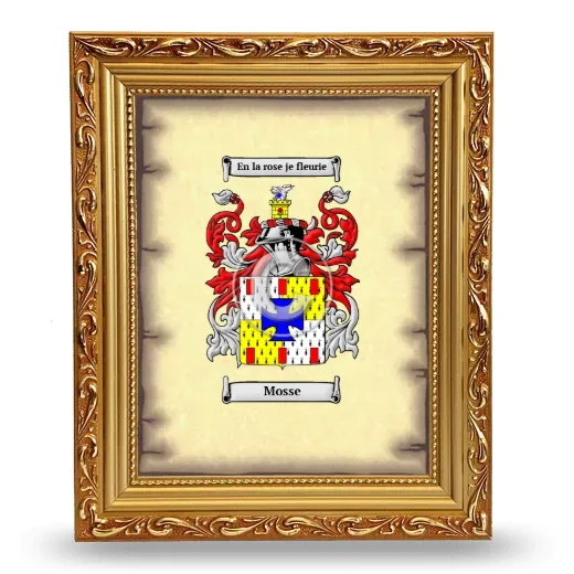 Mosse Coat of Arms Framed - Gold