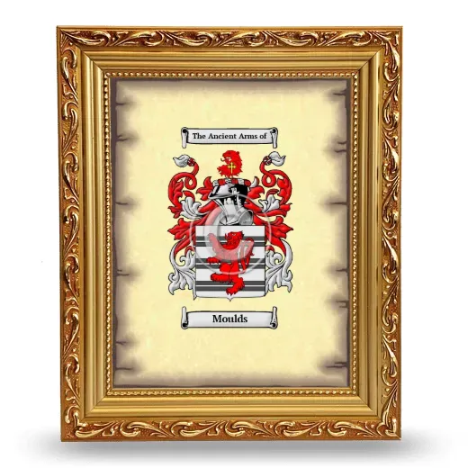 Moulds Coat of Arms Framed - Gold