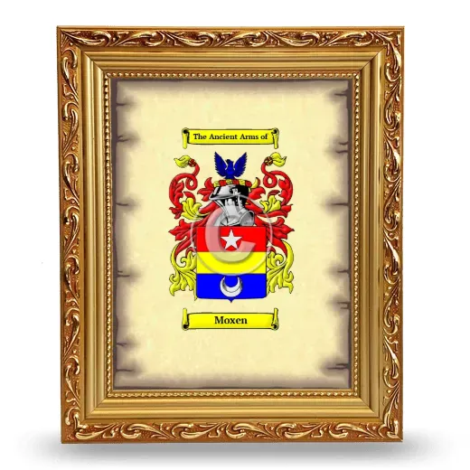Moxen Coat of Arms Framed - Gold