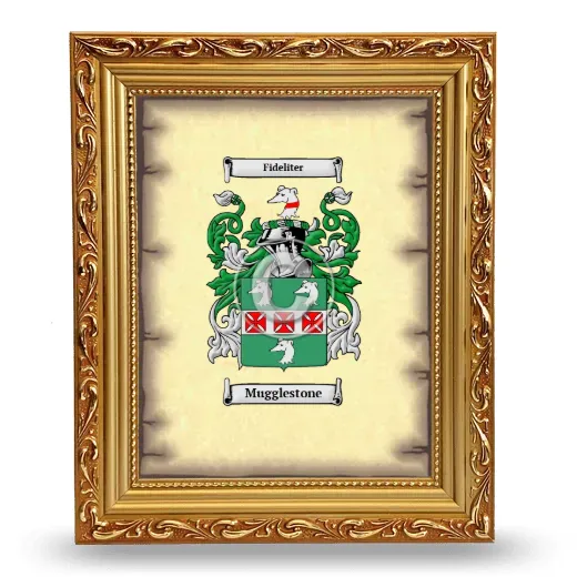 Mugglestone Coat of Arms Framed - Gold