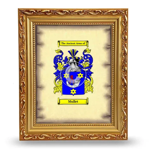 Mullet Coat of Arms Framed - Gold