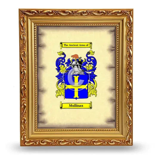 Mullinax Coat of Arms Framed - Gold