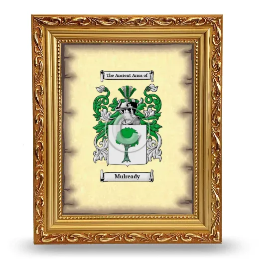 Mulready Coat of Arms Framed - Gold