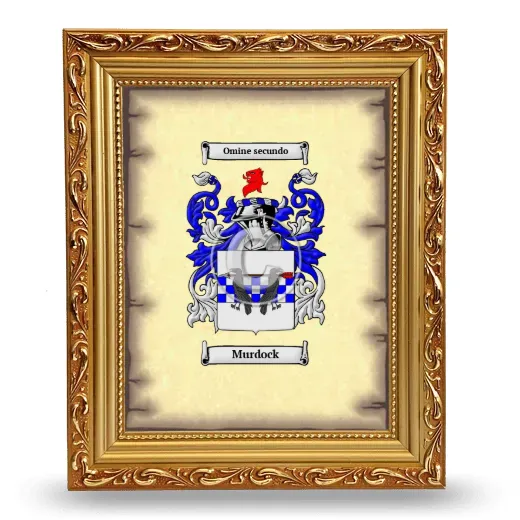 Murdock Coat of Arms Framed - Gold