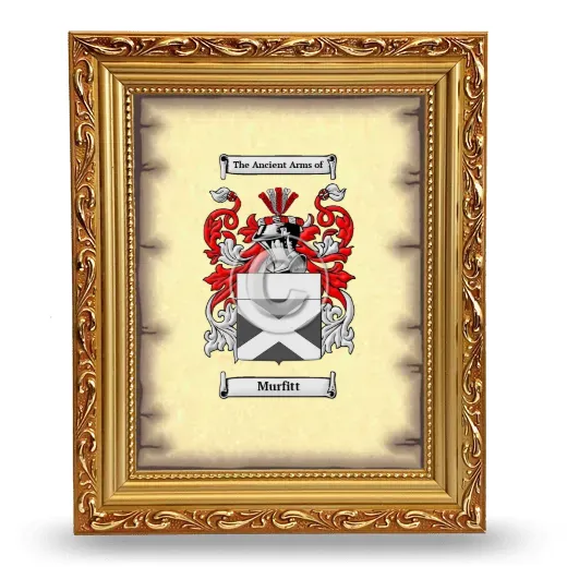 Murfitt Coat of Arms Framed - Gold