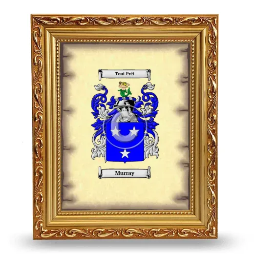 Murray Coat of Arms Framed - Gold