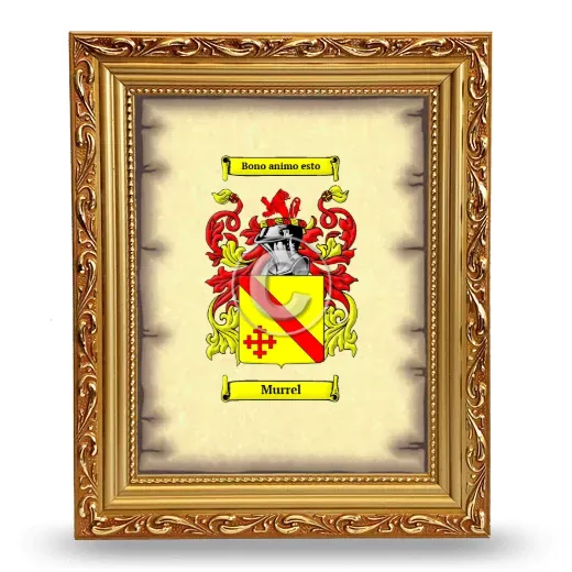 Murrel Coat of Arms Framed - Gold
