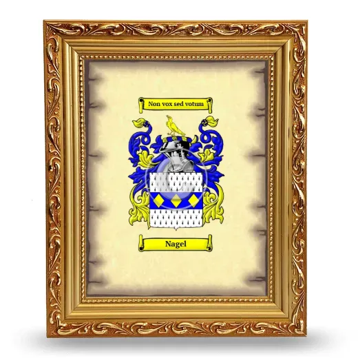Nagel Coat of Arms Framed - Gold