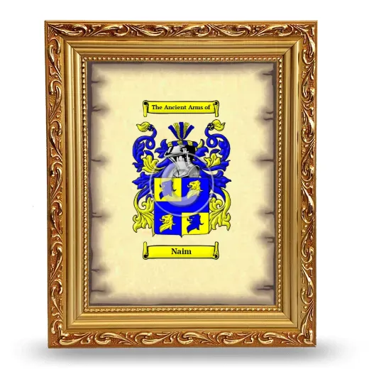 Naim Coat of Arms Framed - Gold