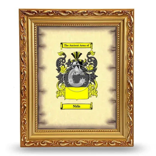 Nida Coat of Arms Framed - Gold