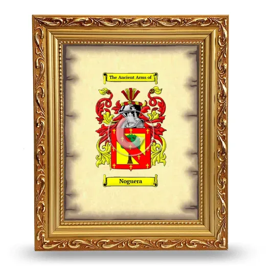 Noguera Coat of Arms Framed - Gold