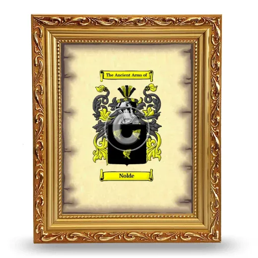 Nolde Coat of Arms Framed - Gold