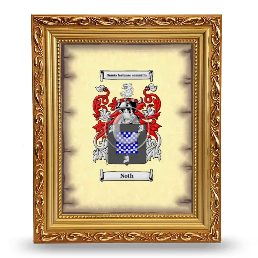 Noth Coat of Arms Framed - Gold