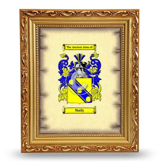 Notly Coat of Arms Framed - Gold