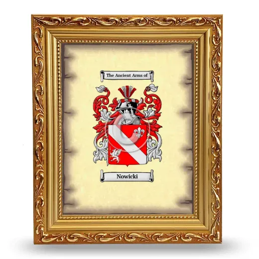 Nowicki Coat of Arms Framed - Gold