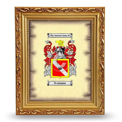 O cannan Coat of Arms Framed - Gold