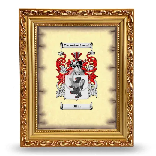 Offin Coat of Arms Framed - Gold