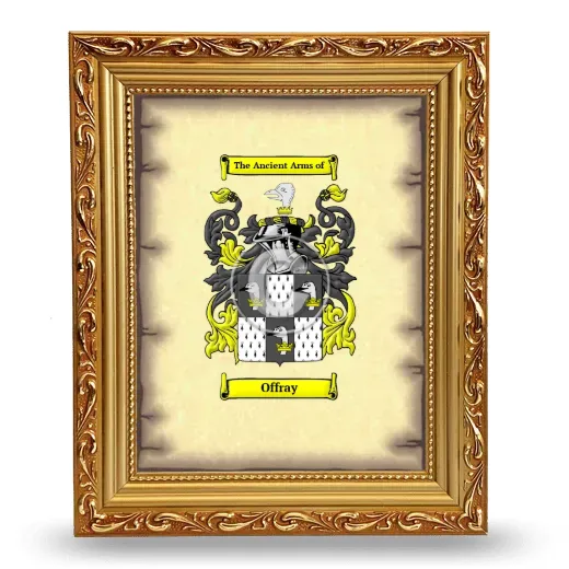 Offray Coat of Arms Framed - Gold