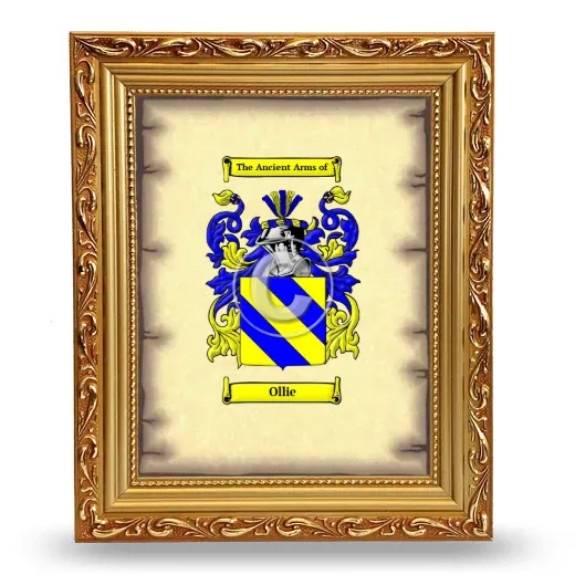 Ollie Coat of Arms Framed - Gold