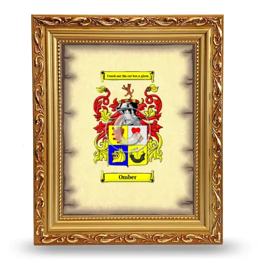 Omber Coat of Arms Framed - Gold