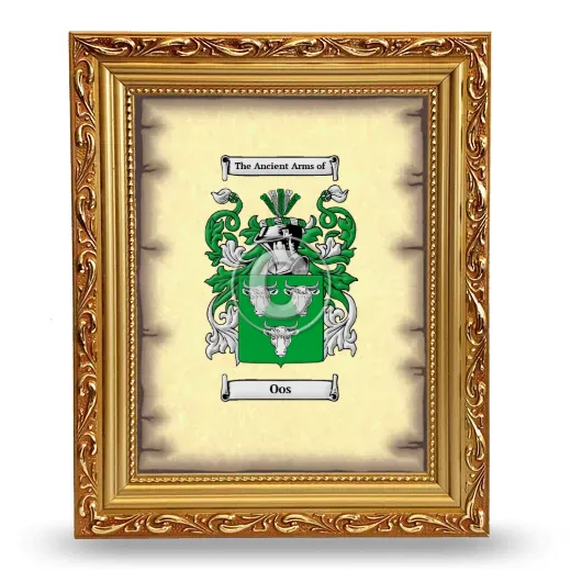 Oos Coat of Arms Framed - Gold