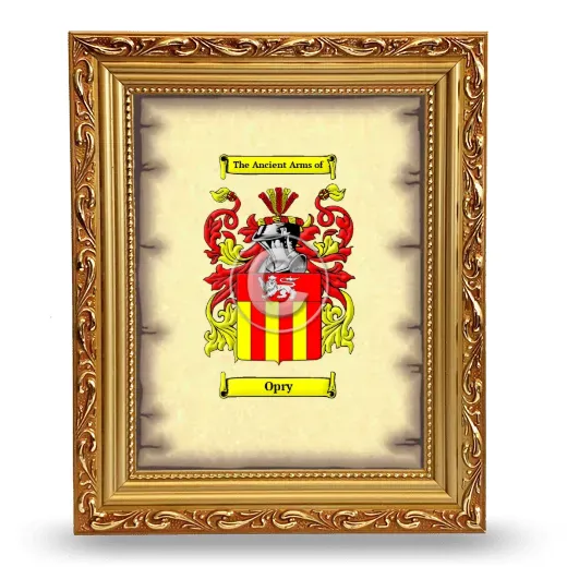 Opry Coat of Arms Framed - Gold