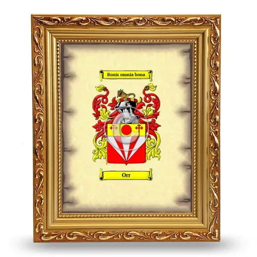 Orr Coat of Arms Framed - Gold