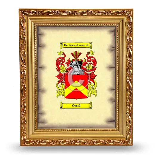 Orsel Coat of Arms Framed - Gold