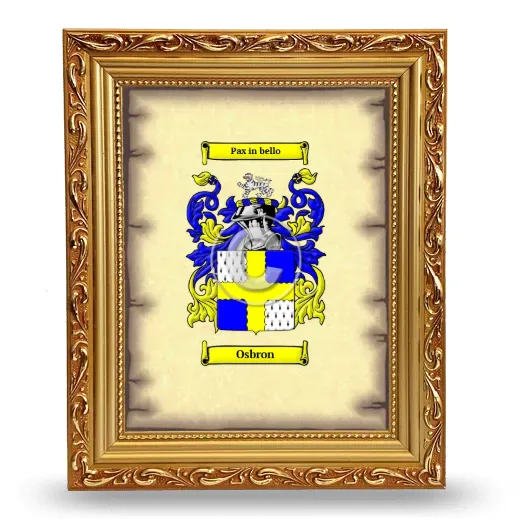 Osbron Coat of Arms Framed - Gold