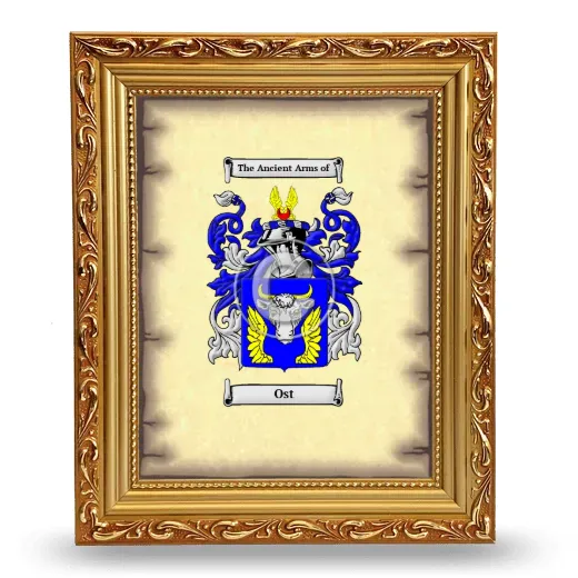 Ost Coat of Arms Framed - Gold