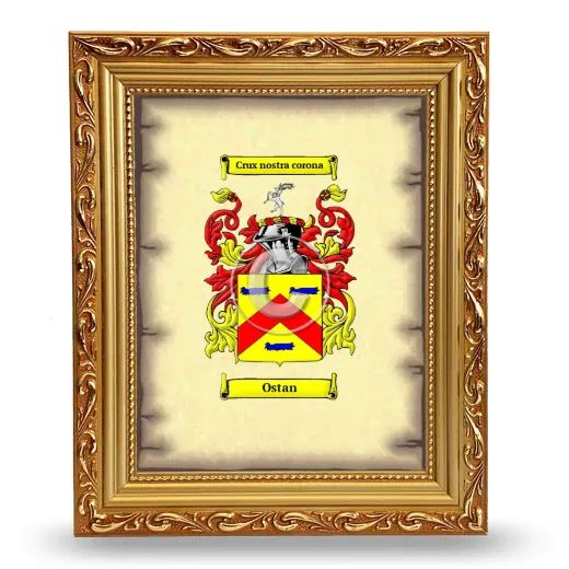 Ostan Coat of Arms Framed - Gold